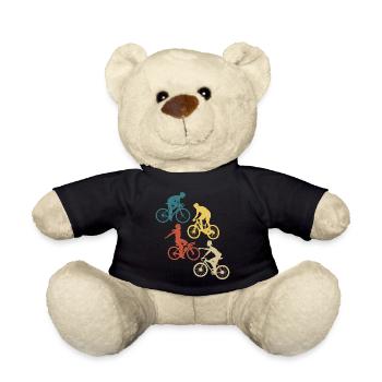 Vintage Retro Bike - Teddy Bear - black - Front