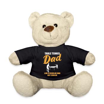 Cooler Tischtennis Papa Spruch Geschenk - Teddy - Schwarz - Vorne