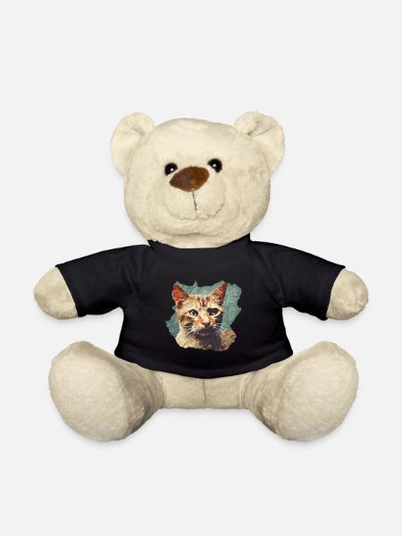 Paper Cat - Teddy Bear - black