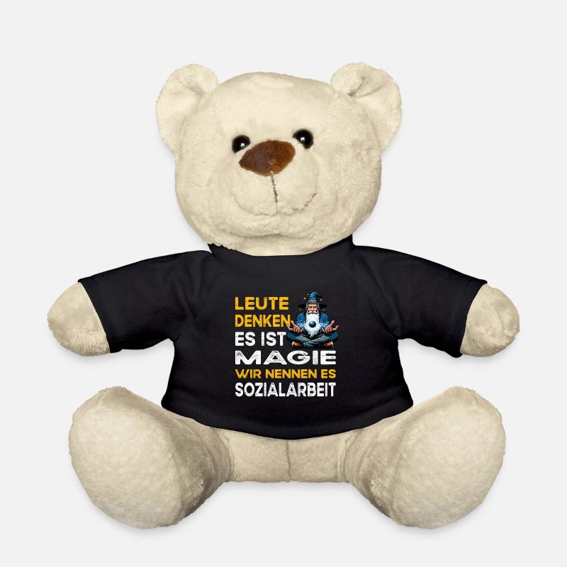 Leute denken Magie Sozialarbeit Sozialarbeiter - Teddy - Schwarz