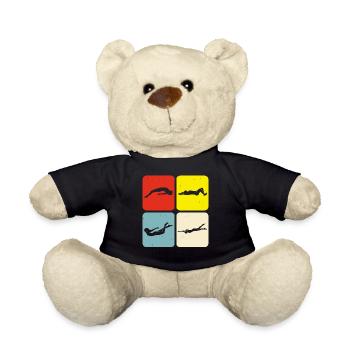 Schwimmen Schwimmerin - Teddy - Schwarz - Vorne