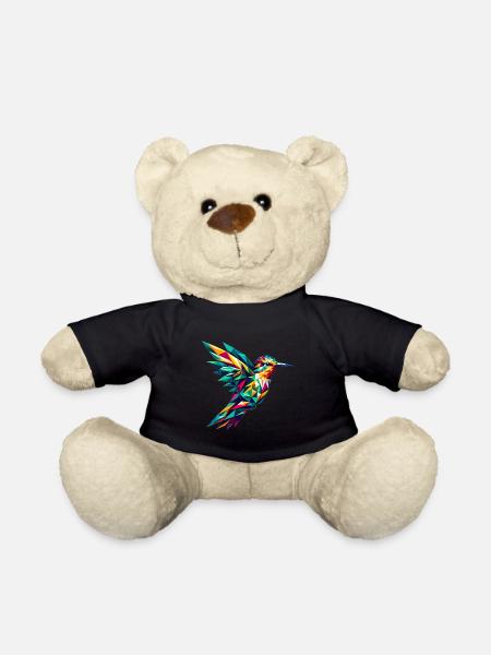 Colibri dans la représentation polygonale - Nounours - noir
