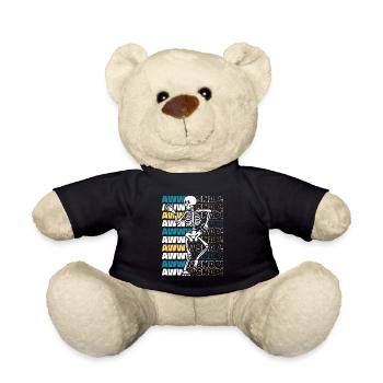 Aww Snap Broken Finger Broken Arm Leg Surgeon - Teddy Bear - black - Front