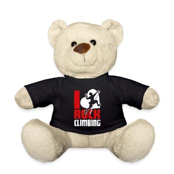 Rock Climbing I Love Rock Climbing - Teddy Bear - black - Front