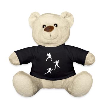 Rugby Player Silhouette Football Silhouette Footba - Teddy - Schwarz - Vorne