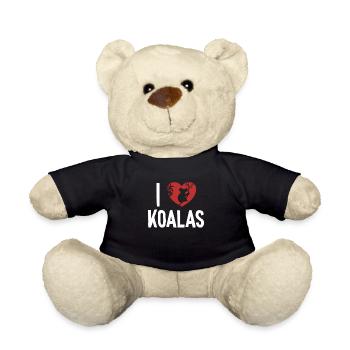 J’aime Koalas Koalabear Eucalyptus Amoureux Koala - Nounours - noir - Devant