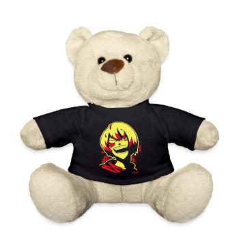 Bittersweet Laugh: Crazy Evil Anime Girl - Teddy Bear - black - Front