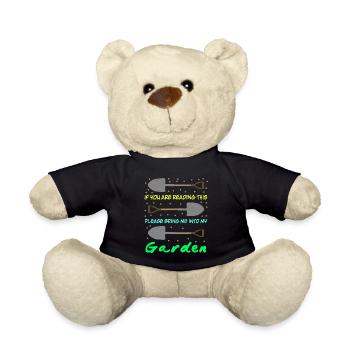 Gardening Garden Hobby Gardener - Teddy Bear - black - Front