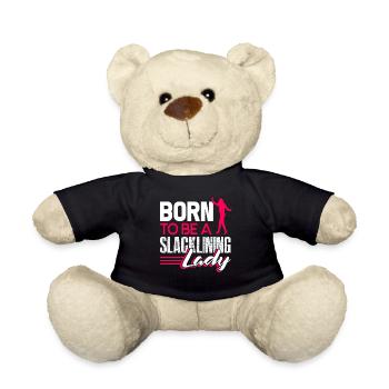 Slacklining Born To Be A Slacklining Lady - Teddy Bear - black - Front