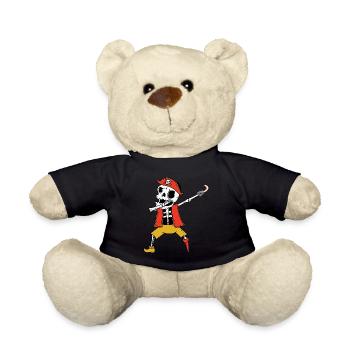 Dabbing Skelett Pirat Halloween Kostüm Kinder - Teddy - Schwarz - Vorne