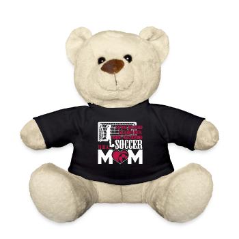 Soccer Destined To Be A Soccer Mom - Teddy Bear - black - Front