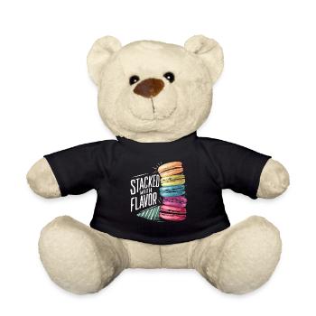 Macaron-liebhaber Französische Macarons - Teddy - Schwarz - Vorne