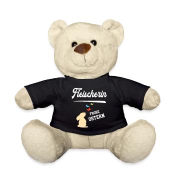 Fleischerin Frohe Ostern Ostergeschenk Fleischerei - Teddy - Schwarz - Vorne
