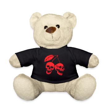 Cherry skulls - Teddy Bear - black - Front