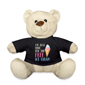 Je suis juste ici pour la croisière amusante gratuite sur la crème glacée - Nounours - noir - Devant
