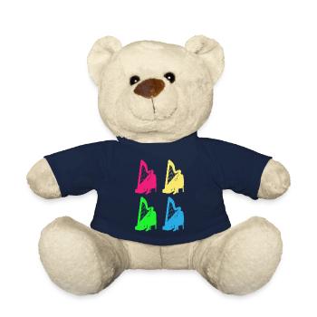 Bunte Harfenklänge Vielfalt Geschenk - Teddy - French Navy - Vorne