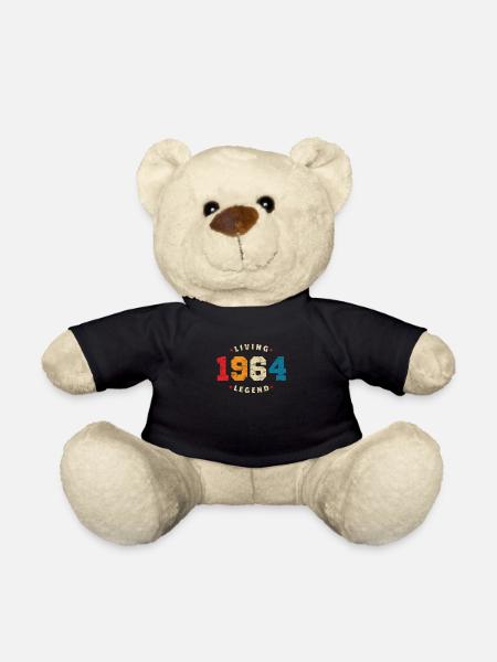 1964 Birthday Retro Living Legend - Teddy Bear - black