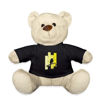 Canary in the shade - Teddy Bear - black - Front