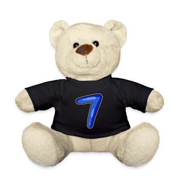 7 blau - Teddy - Schwarz - Vorne