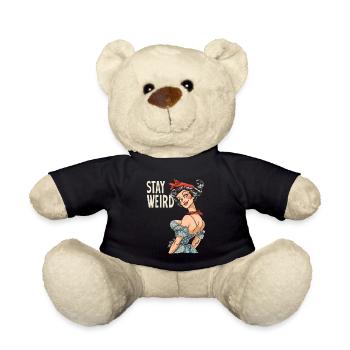 Crazy and Cool Retro Housewife - Stay Weird - Teddy Bear - black - Front