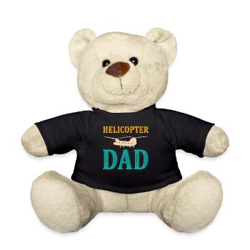 Helicopter Parents Funny Men Pilot - Teddy Bear - black - Front