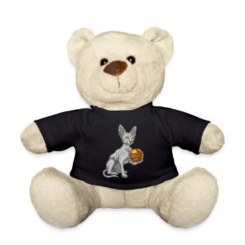 Sphinx Katze Basketballspieler Basketball - Teddy - Schwarz - Vorne