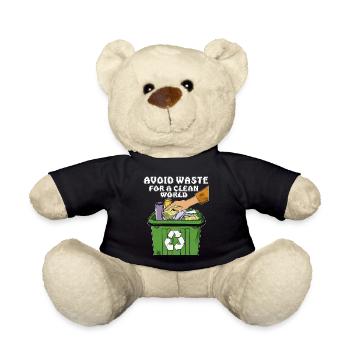 MÜLLTONNE AVOID WASTE FOR A CLEAN WORLD - Teddy - Schwarz - Vorne