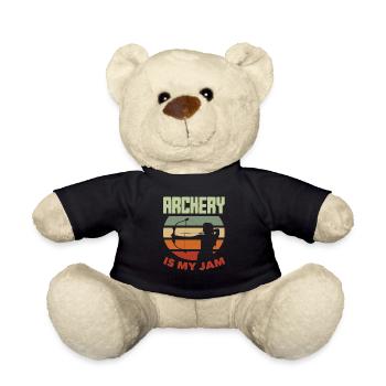 Bogenschießen Sport Geschenk - Teddy - Schwarz - Vorne