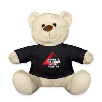 No Littering Anti Littering Earth Day - Teddy Bear - black - Front
