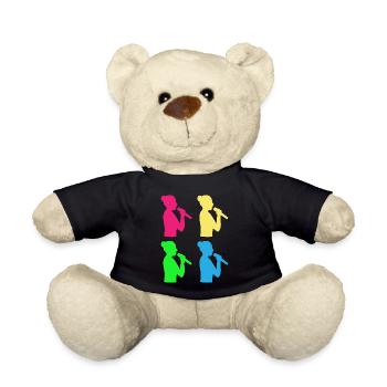 Bunte Chor Vielfalt Gesang - Geschenk - Teddy - Schwarz - Vorne
