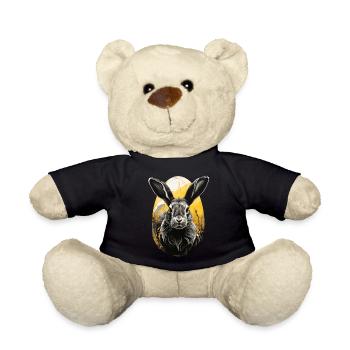 Hase, Osterhase, Kaninchen - Teddy - Schwarz - Vorne