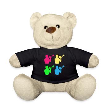 Trompetenklang in Farbe – Musikalischer Regenbogen - Teddy - Schwarz - Vorne