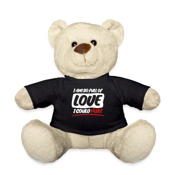 Valentine's Day Girlfriend Heart Love - Teddy - Schwarz - Vorne