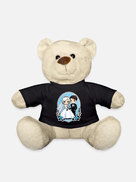 just married - pour mariage - Nounours - noir