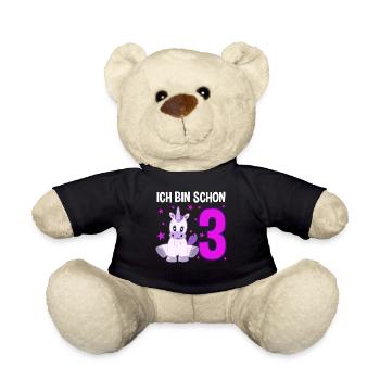 Einhorn Traumwelt 3 Jahre Wunder - Teddy - Schwarz - Vorne