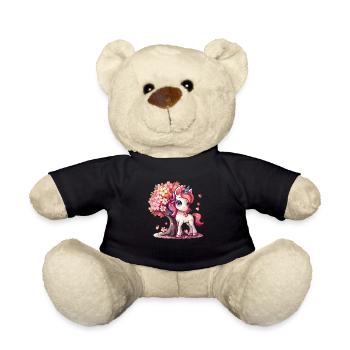Einhorn Kawaii Japanisch - Teddy - Schwarz - Vorne