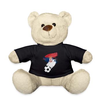 Serbia Football Flag - Teddy Bear - black - Front