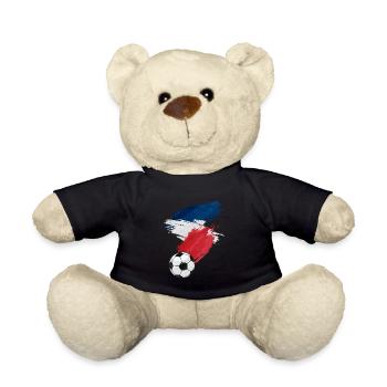 Frankreich Fußball Fußball Flagge - Teddy - Schwarz - Vorne
