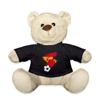Spain Football Flag - Teddy Bear - black - Front