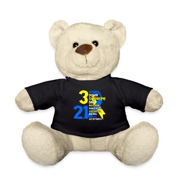21.03. Welt-Down-Syndrom-Tag Trisomie 21 Blau und - Teddy - Schwarz - Vorne