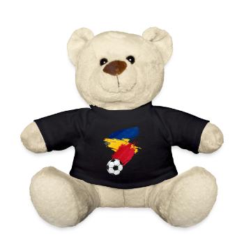 Roumanie Football Football Drapeau - Nounours - noir - Devant