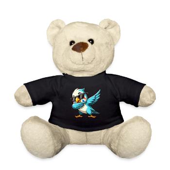 Cacatoès Dabbing Action Drôle Motif D’oiseau - Nounours - noir - Devant