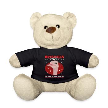 Strauß Vogel Straußenliebhaber Strauße Geschenk - Teddy - Schwarz - Vorne