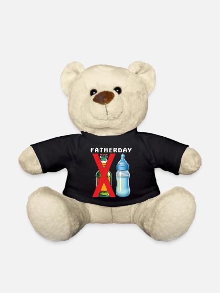 BABYFLASCHE BIERFLASCHE FATHERDAY - Teddy - Schwarz