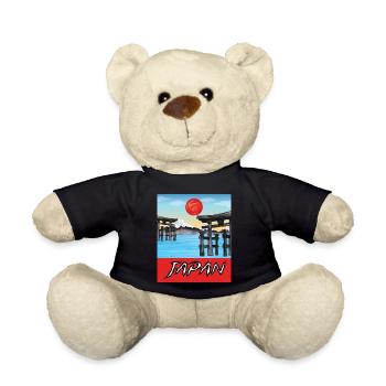 Vintage Japan Reiseplakat Schön - Teddy - Schwarz - Vorne
