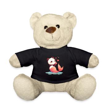 Pandabär Meerjungfrau Japanischer Riesenpanda - Teddy - Schwarz - Vorne