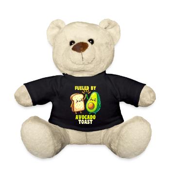 Alimenté par le motif de toast à l’avocat - Nounours - noir - Devant