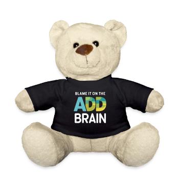 Attention Deficit Hyperactivity Disorder ADD - Teddy Bear - black - Front
