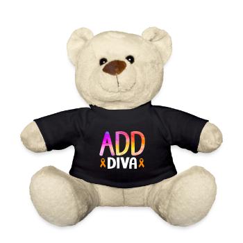 Attention Deficit Hyperactivity Disorder ADD - Teddy Bear - black - Front