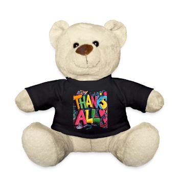 Frohes Dankeschön Graffiti Design - Teddy - Schwarz - Vorne